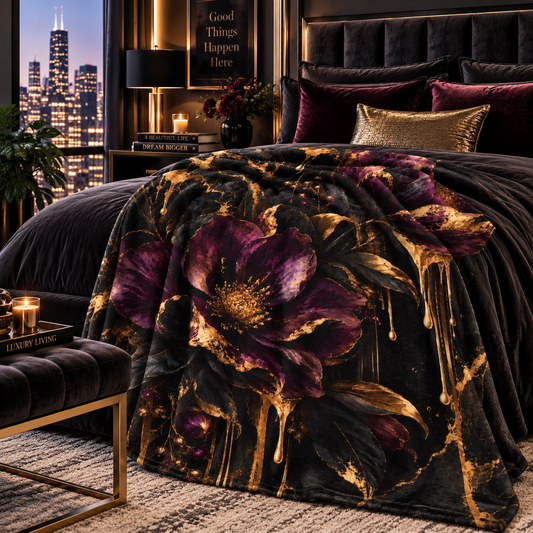 The Vesper Bloom Plush Blanket
